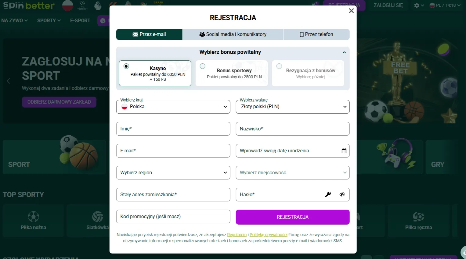 Bezpieczeństwo i licencja – SpinBetter login